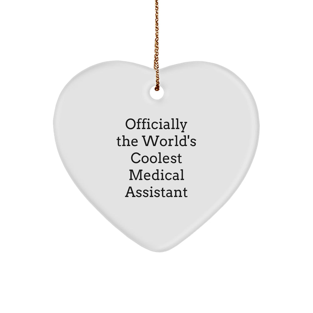 Funny Medical Assistant Gifts from Friends for Medical Assistant Heart Ornament - Image 1