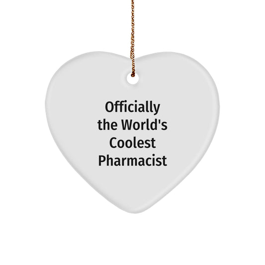 Funny Pharmacist Heart Ornament for Men Christmas Unique Gifts from Friends - Image 1
