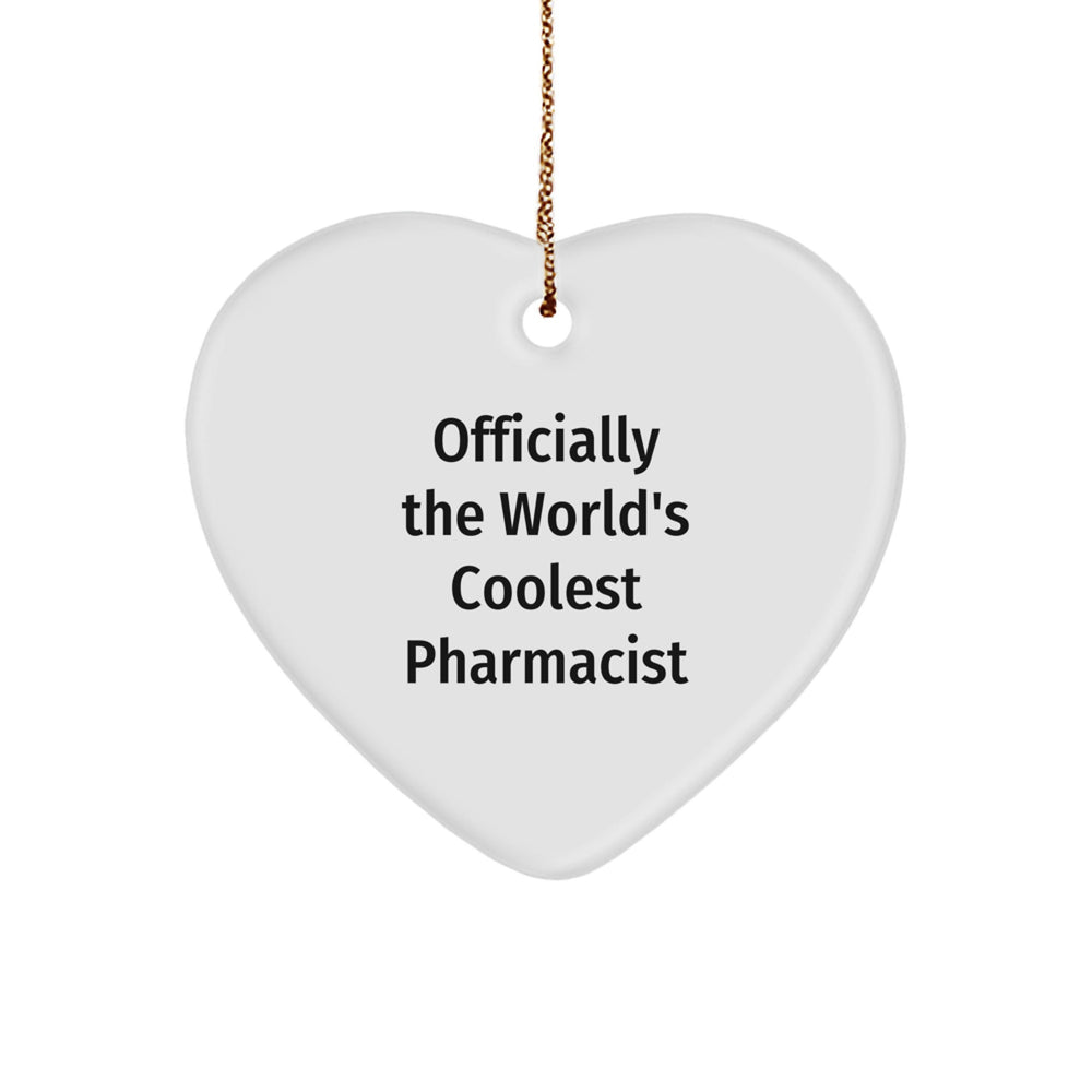 Funny Pharmacist Heart Ornament for Men Christmas Unique Gifts from Friends - Image 1