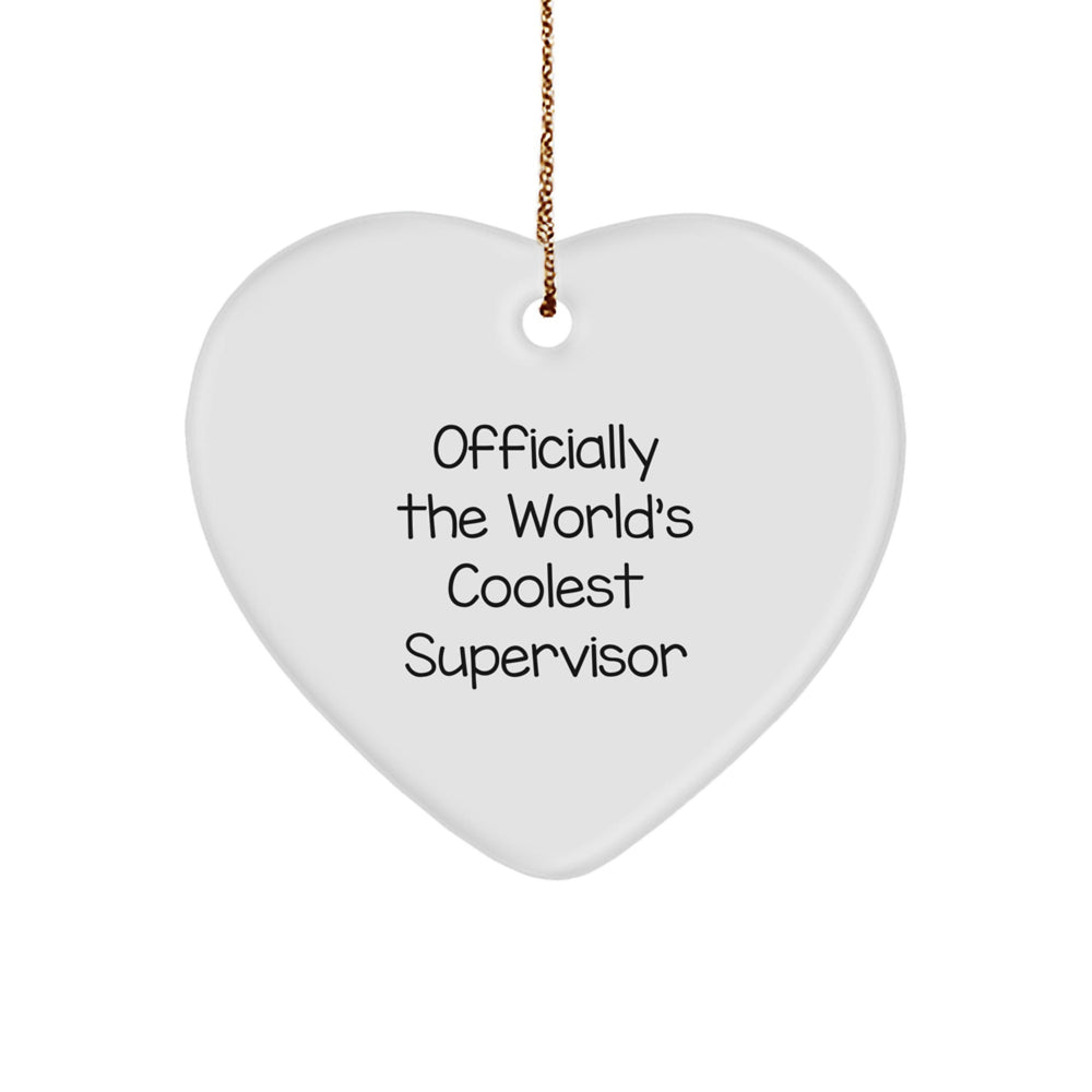 Funny Supervisor Heart Ornament Gifts from Men to Men Christmas Unique Presents - Image 1