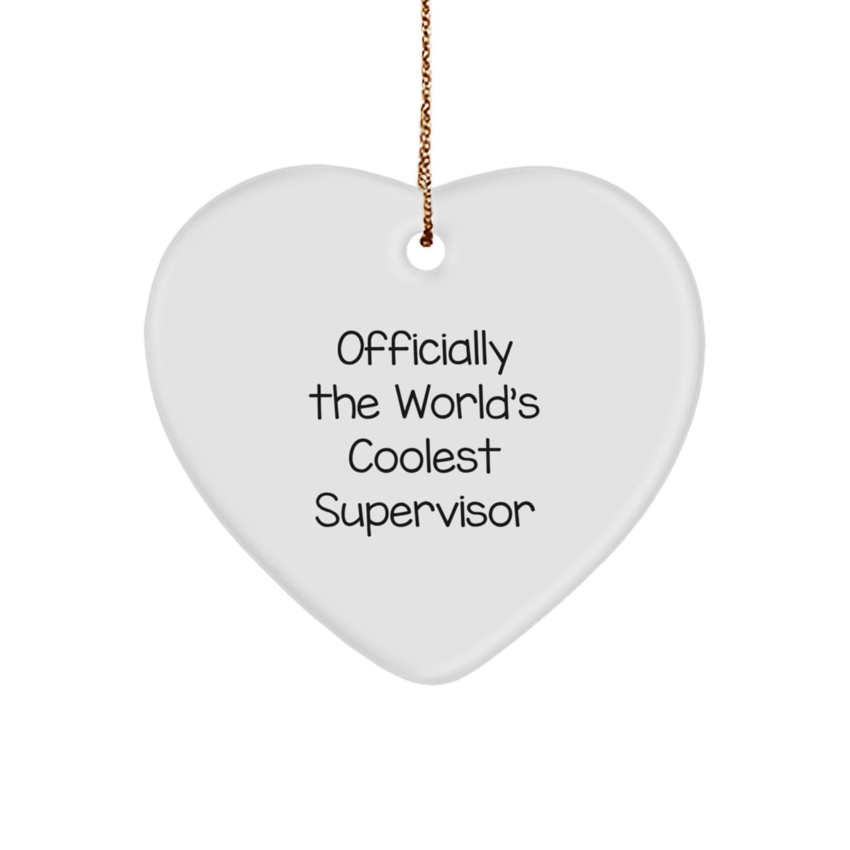 Funny Supervisor Heart Ornament Gifts from Men to Men Christmas Unique Presents - Image 1