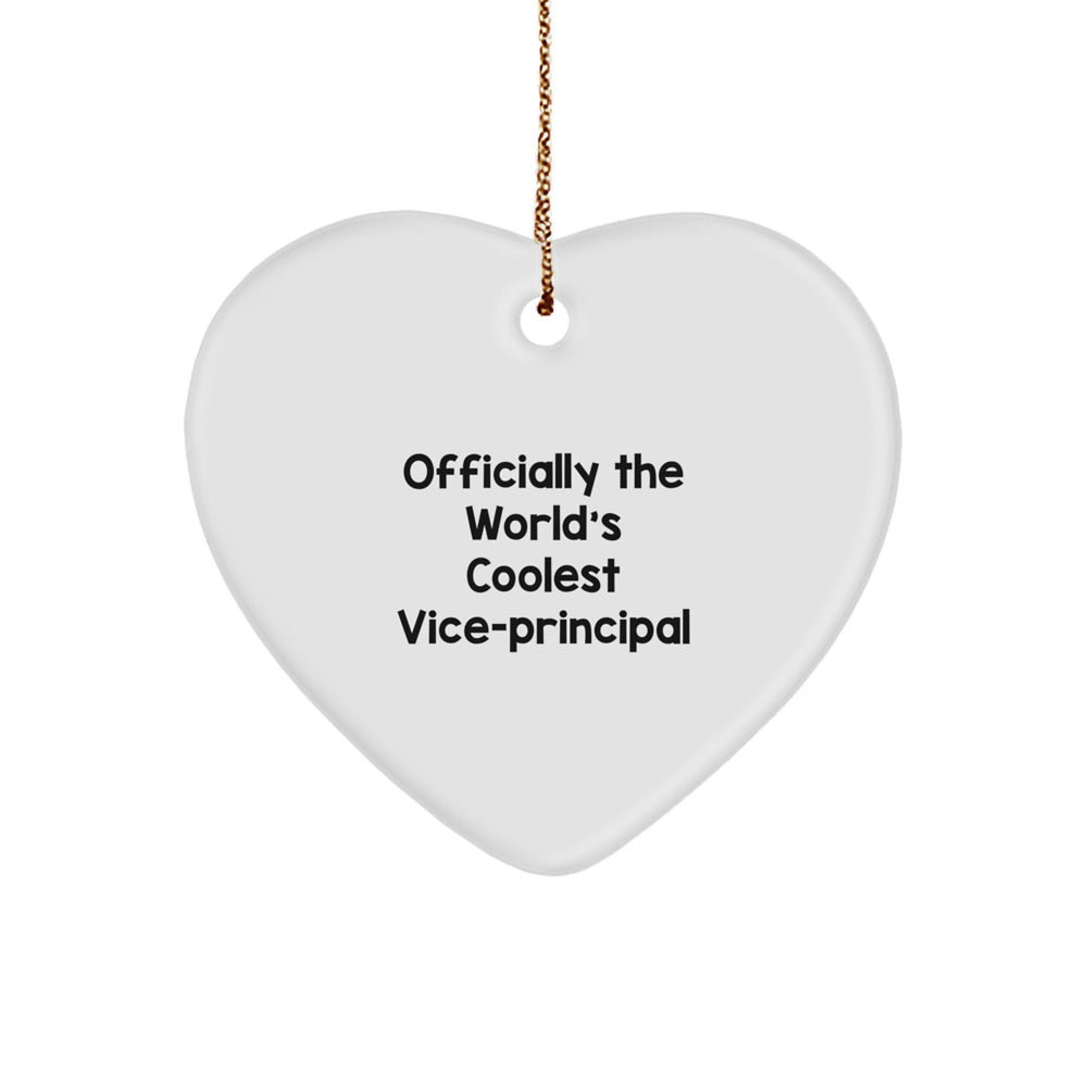 Funny Vice-principal Gifts from Friends for Vice-principal Men, Heart Ornament Christmas Unique Gifts, Inspirational Quote - Image 1