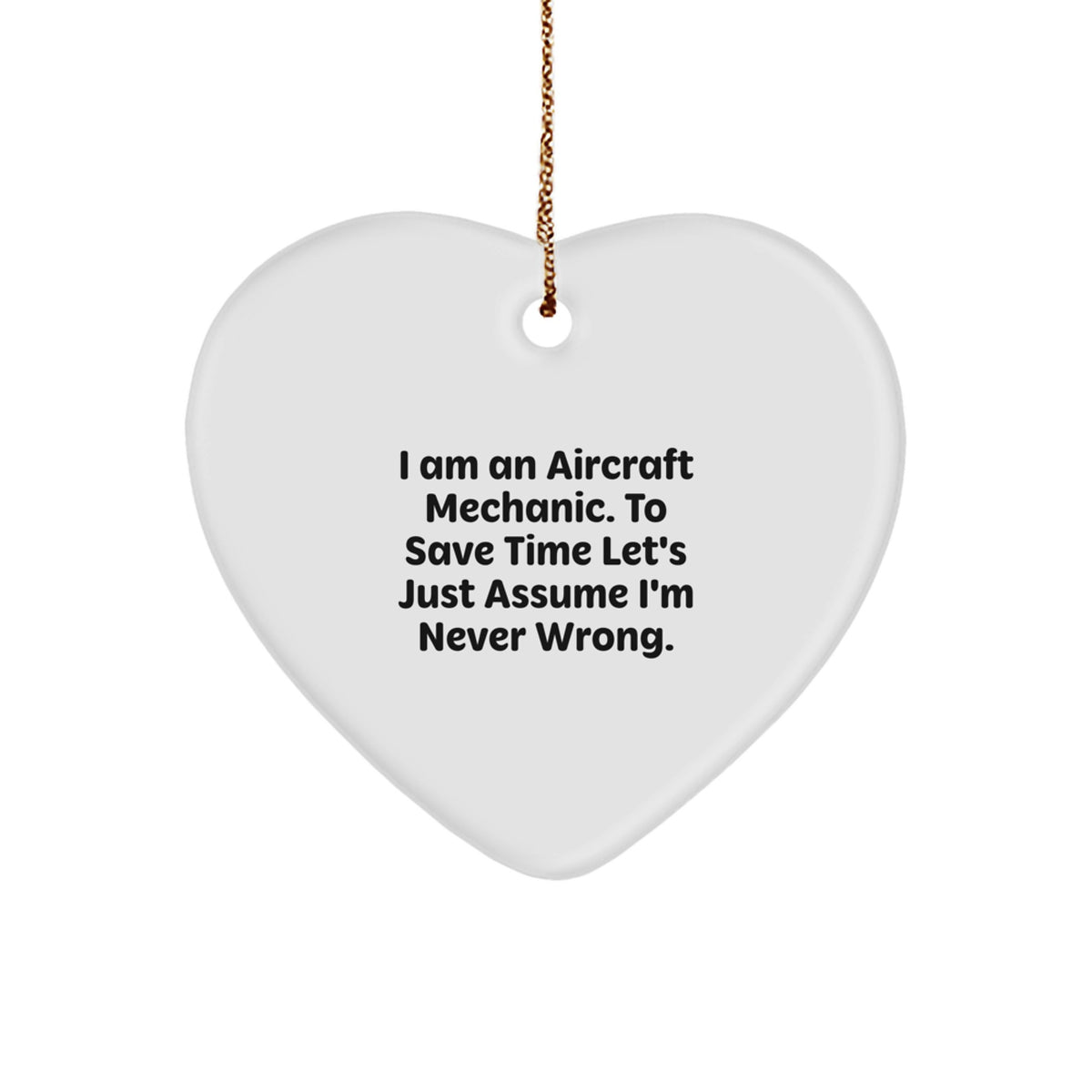 Funny Gift for Aircraft Mechanic Men with Inspirational Heart Ornament, Gifts from Family for Christmas Unique - Image 1