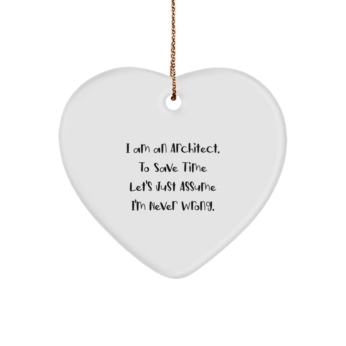 Funny Architect Heart Ornament Gifts for Men Women Coworkers Friends Family - Unique Christmas Unique Gifts from Friends - Image 1