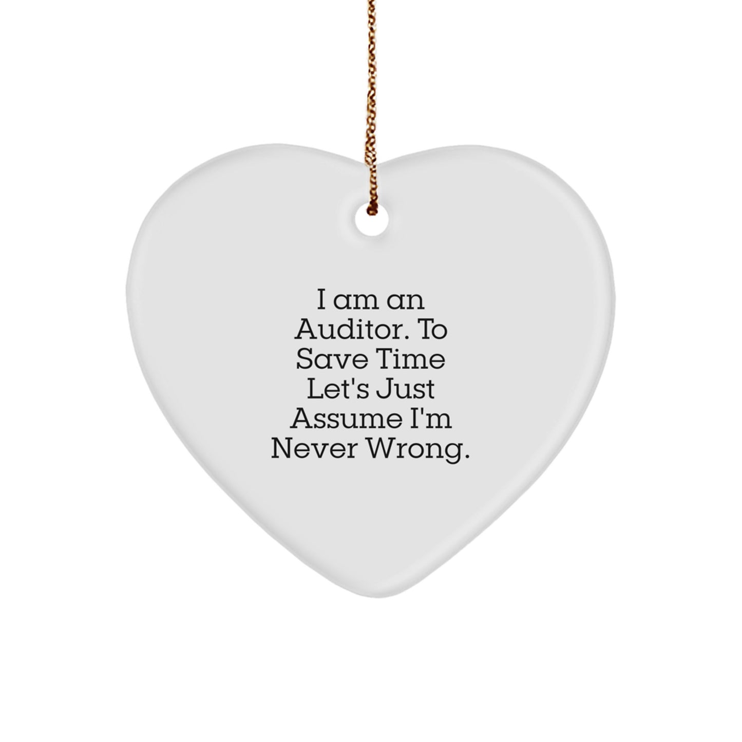 Funny Auditor Gifts from Men to Heart Ornament for Christmas Unique Gifts - Image 1