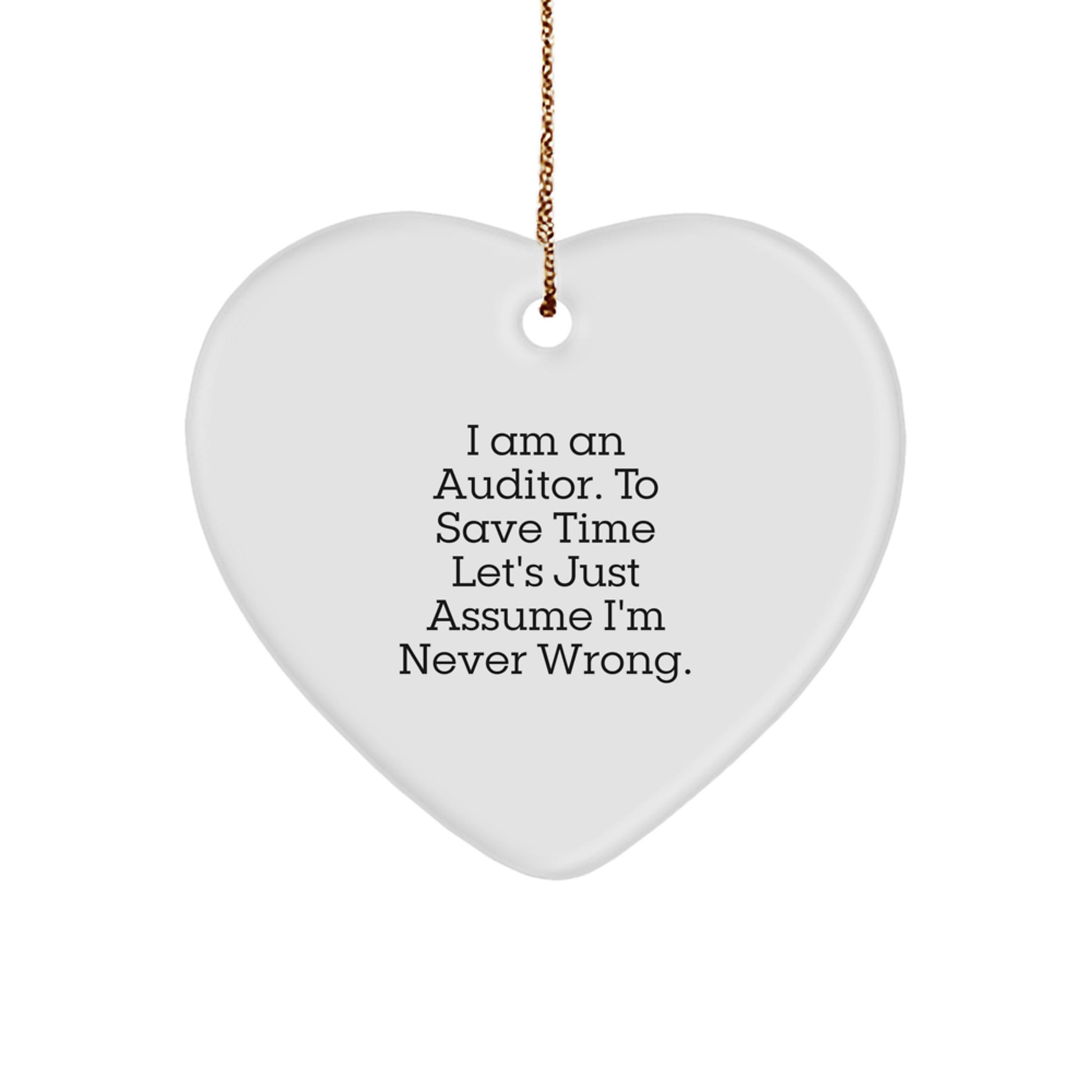 Funny Auditor Gifts from Men to Heart Ornament for Christmas Unique Gifts - Image 1