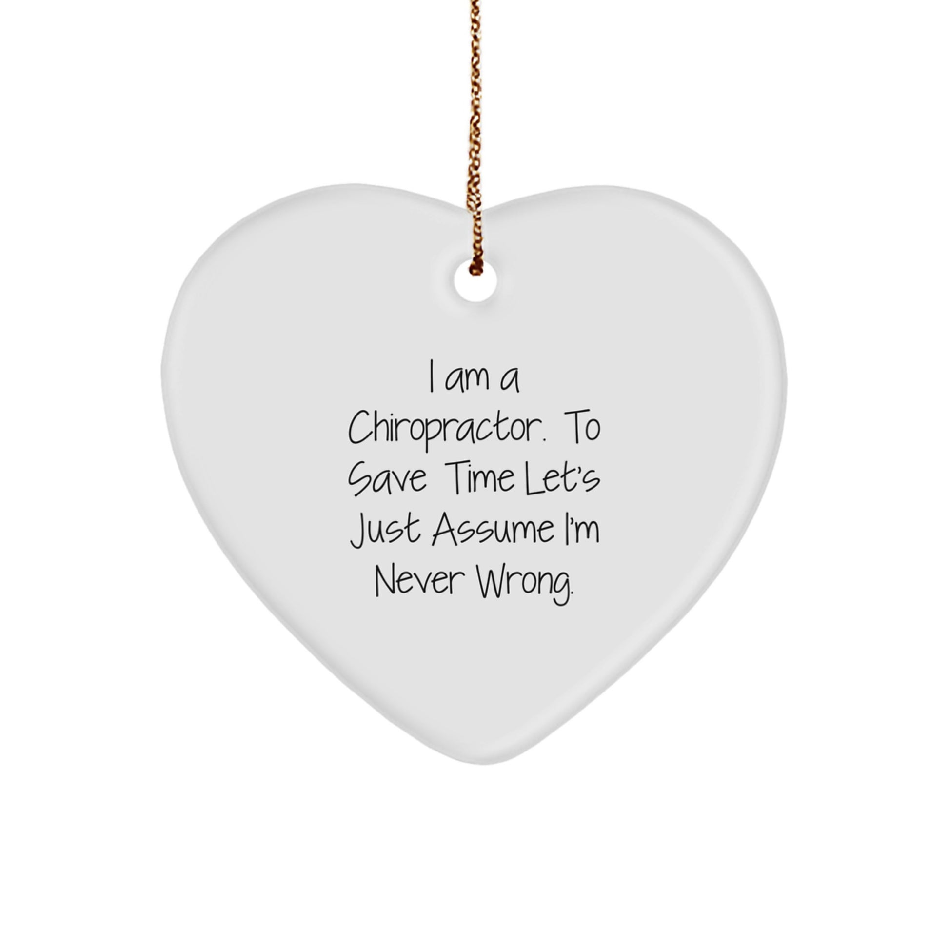 Funny Chiropractor Heart Ornament Gifts from Friends and Family for Christmas Unique Presents for Him, Her, Men, Women, Coworkers, Loved Ones - Image 1