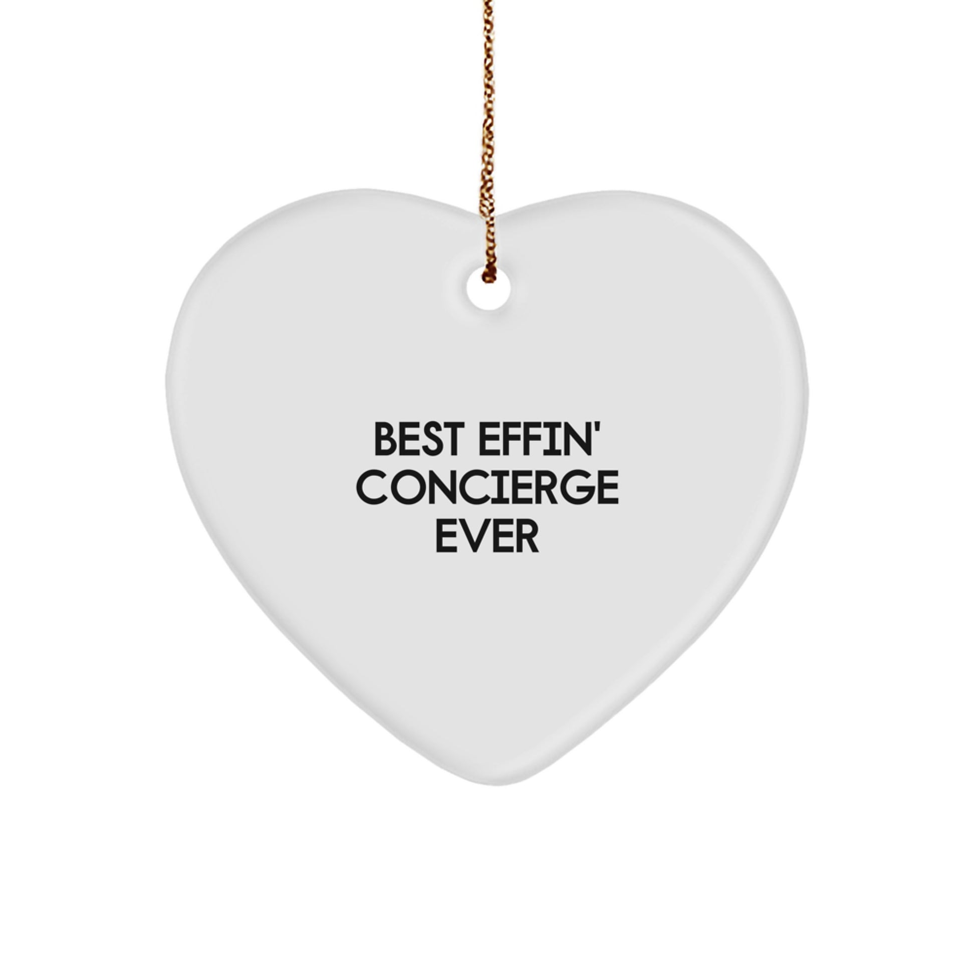 Concierge Christmas Ornament Gift for Him - Best Effin' Concierge Ever - Image 1