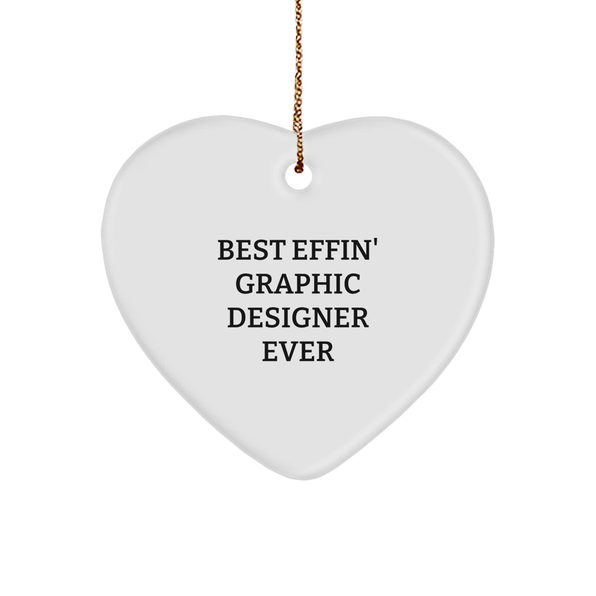 Funny Graphic Designer Heart Ornament Gifts for Him, Unique Christmas Unique Gift Ideas for Graphic Designers, Heart-Shaped MDF with High-Gloss Finish, Gifts from Friends, Coworkers, Family - Image 1