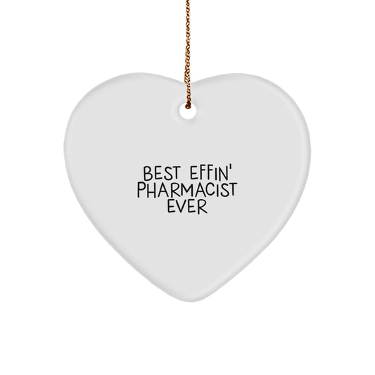 Funny Pharmacist Heart Ornament Gifts from Men to Coworkers or Family, Christmas Unique Gifts for Pharmacist Friends - Image 1