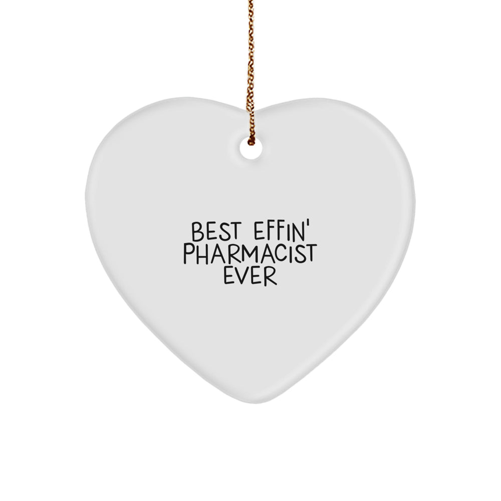 Funny Pharmacist Heart Ornament Gifts from Men to Coworkers or Family, Christmas Unique Gifts for Pharmacist Friends - Image 1