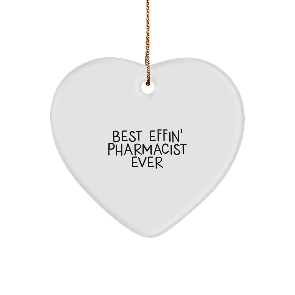 Funny Pharmacist Heart Ornament Gifts from Men to Coworkers or Family, Christmas Unique Gifts for Pharmacist Friends - Image 1