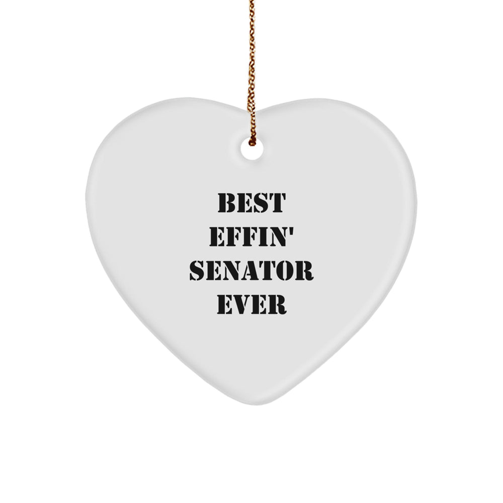 Funny Senator Heart Ornament Gifts from Friends and Family for Senator this Christmas - Image 1