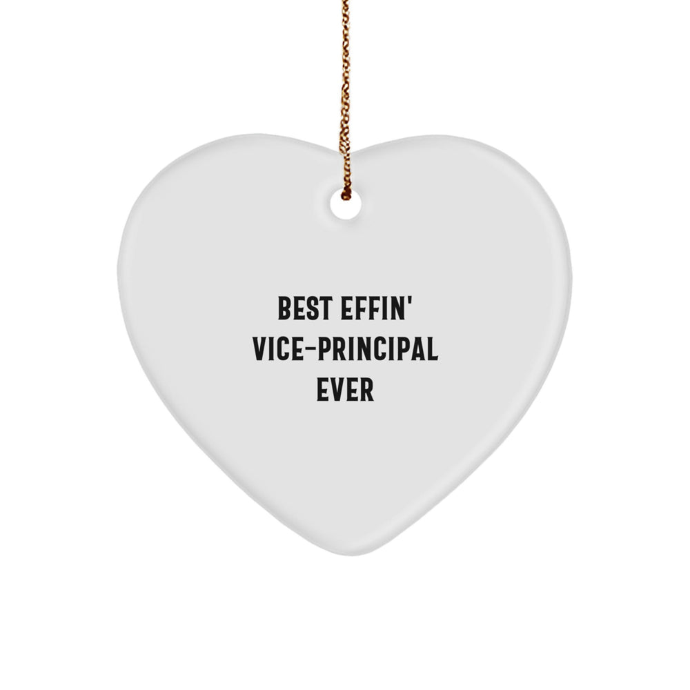 Vice-Principal Heart Ornament Funny Gifts for Vice-Principal from Friends and Family, Christmas Unique Gifts - Image 1