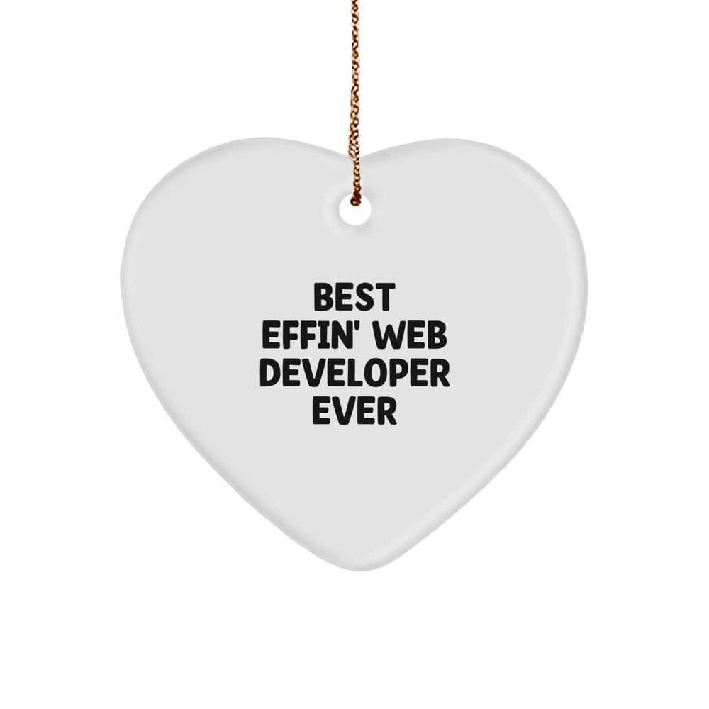 Funny Web Developer Heart Ornament Gifts from Men to Coworkers for Christmas Unique - Image 1