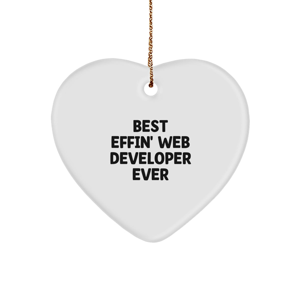 Funny Web Developer Heart Ornament Gifts from Men to Coworkers for Christmas Unique - Image 1