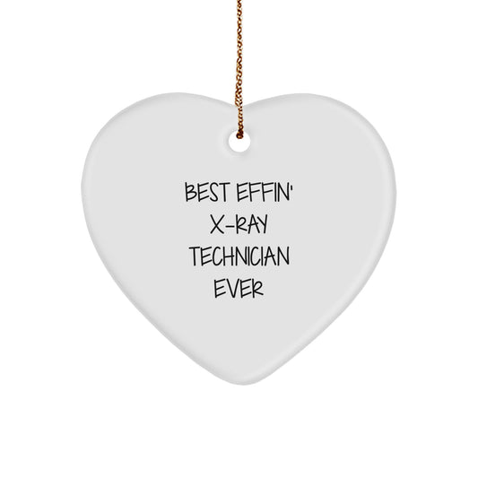 Funny X-Ray Technician Heart Ornament Gifts from Friends Christmas Unique Gifts for Him - Image 1