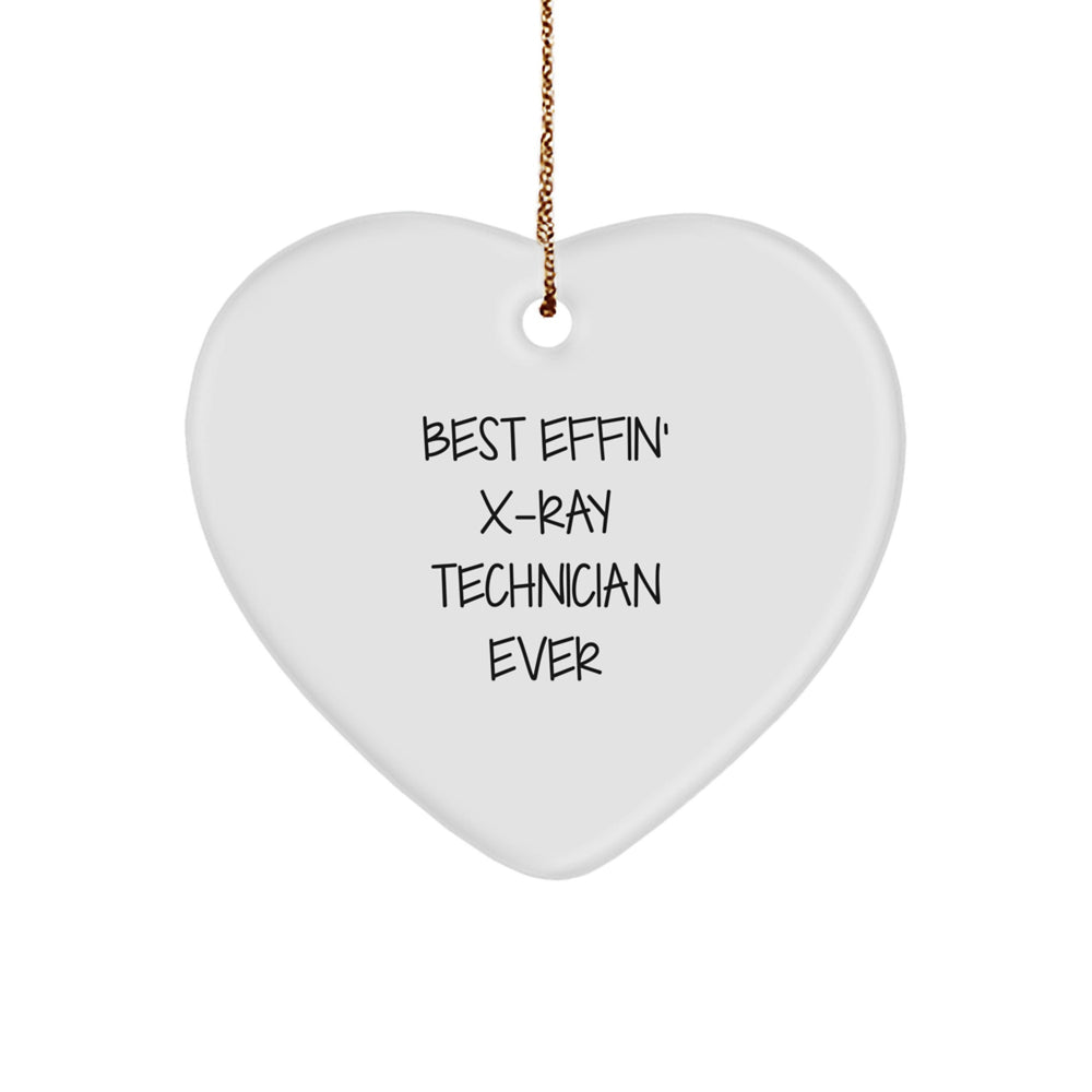 Funny X-Ray Technician Heart Ornament Gifts from Friends Christmas Unique Gifts for Him - Image 1