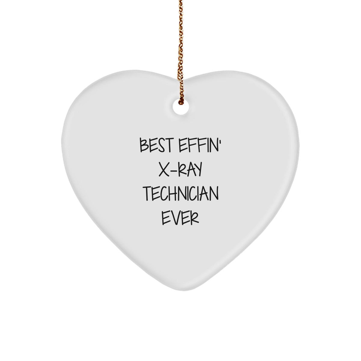 Funny X-Ray Technician Heart Ornament Gifts from Friends Christmas Unique Gifts for Him - Image 1