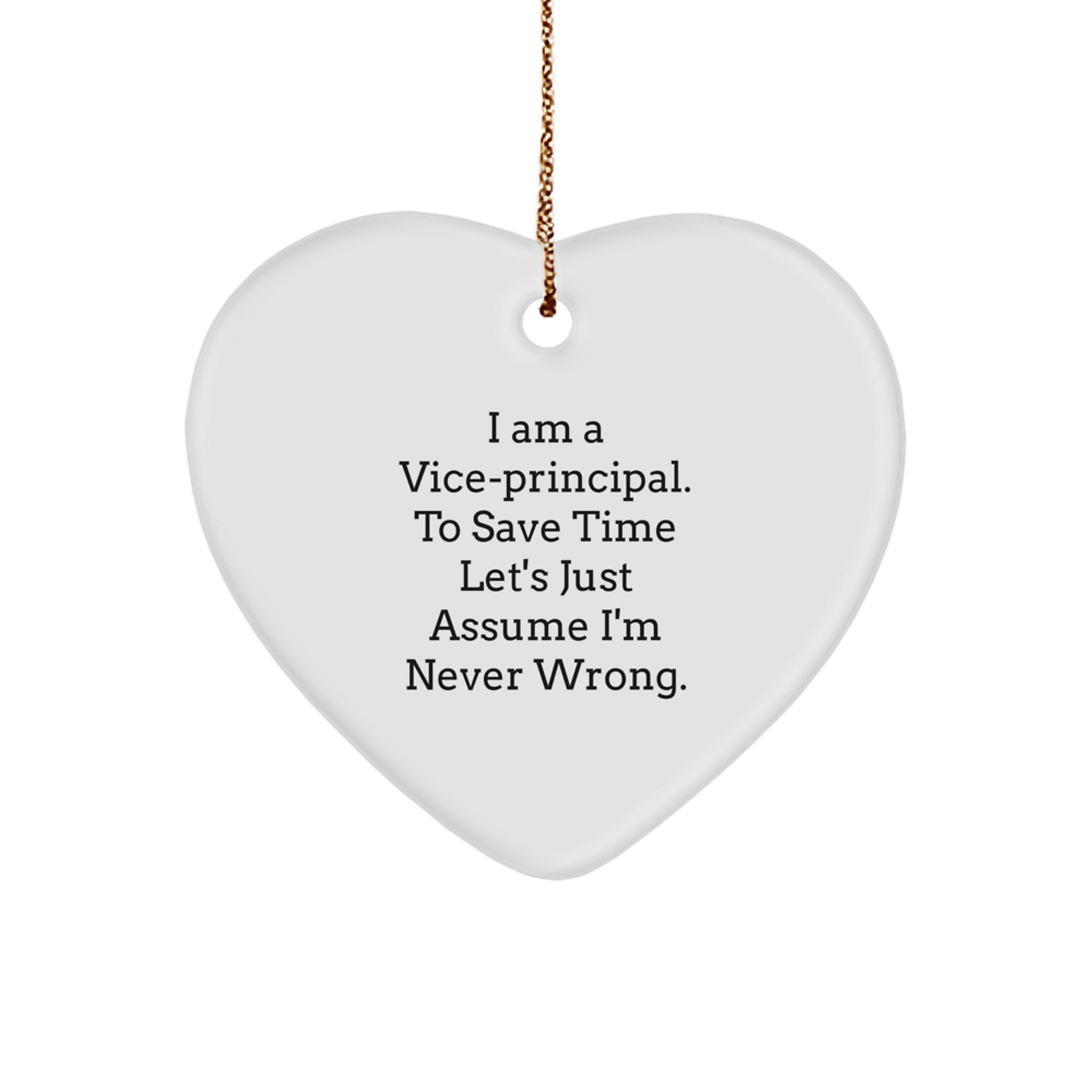 Funny Vice-principal Heart Ornament Gifts from Friends to Vice-principal - Heart Shaped - Image 1