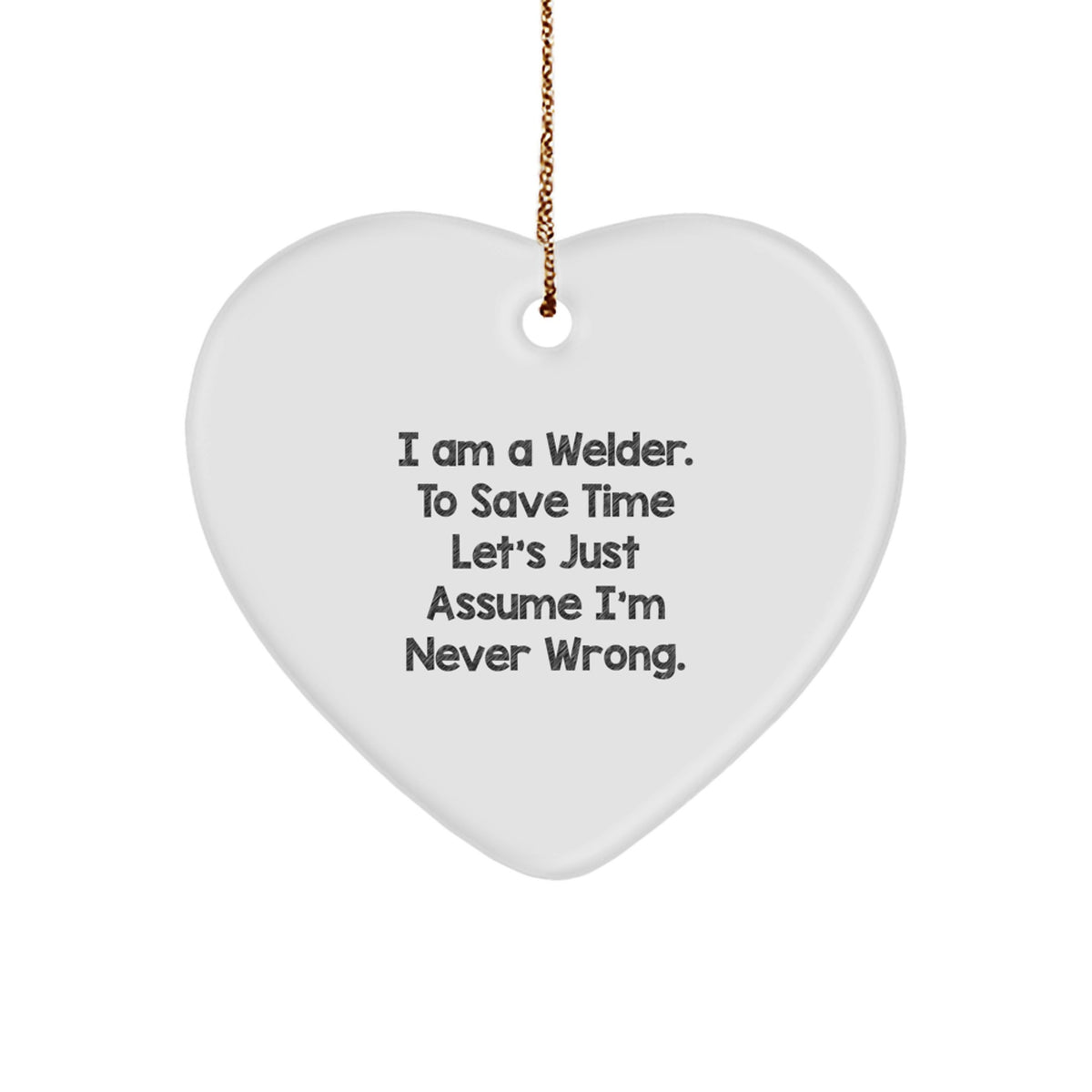 Funny Welder Heart Ornament Gifts from Friends to Men, Unique Christmas Unique Gifts for Him, Heart-Shaped Decor - Image 1