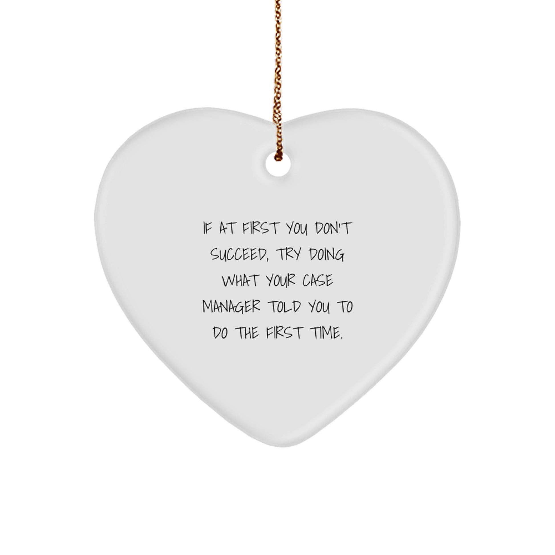 Funny Case Manager Heart Ornament Gifts from Friends for Christmas Unique Case Manager Work Gifts - Image 1