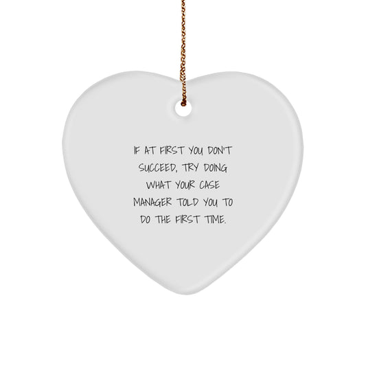 Funny Case Manager Heart Ornament Gifts from Friends for Christmas Unique Case Manager Work Gifts - Image 1