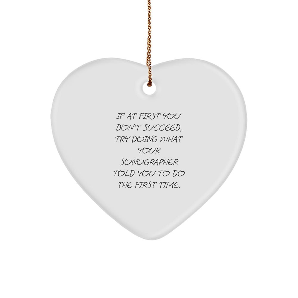 Funny Sonographer Heart Ornament Gifts from Friends for Coworkers - Image 1