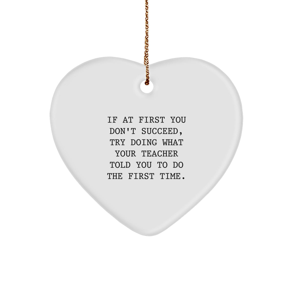 Funny Teacher Heart Ornament Gifts from Men to Teacher, Unique Christmas Unique Gifts for Teachers, Inspirational Heart Shaped Decor - Image 1