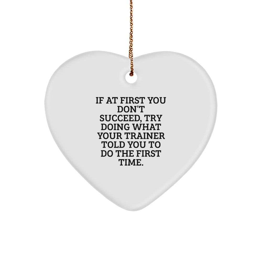Funny Trainer Gifts from Men to Women, Trainer Heart Ornament for Trainer, Christmas Unique Gifts for Family - Image 1