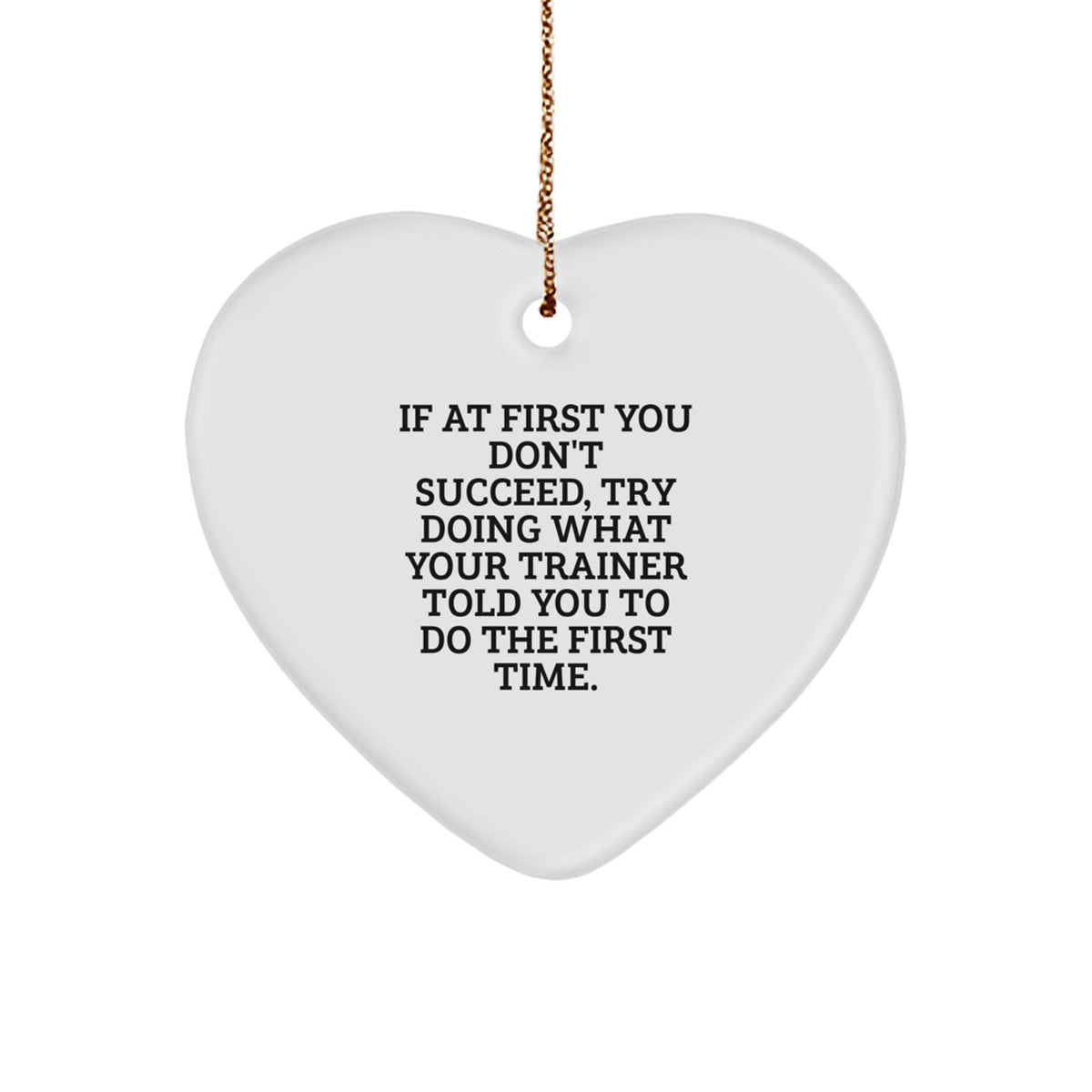 Funny Trainer Gifts from Men to Women, Trainer Heart Ornament for Trainer, Christmas Unique Gifts for Family - Image 1