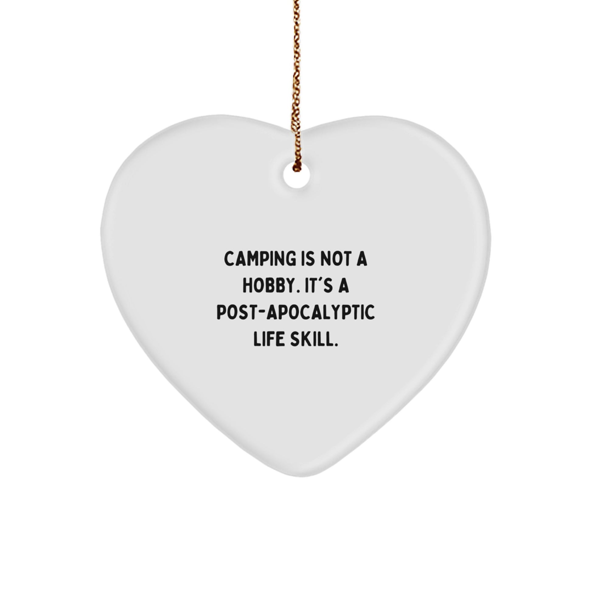 Camping Inspiration Funny Heart Ornament Gifts from Men to Camping Enthusiasts for Christmas Unique Presents - Image 1