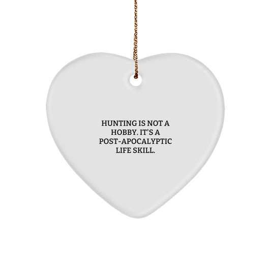 Hunting Christmas Unique Gifts from Men to Family Friends Unique Heart Ornament Funny Quote - Gifts for Hunting Enthusiasts - Image 1