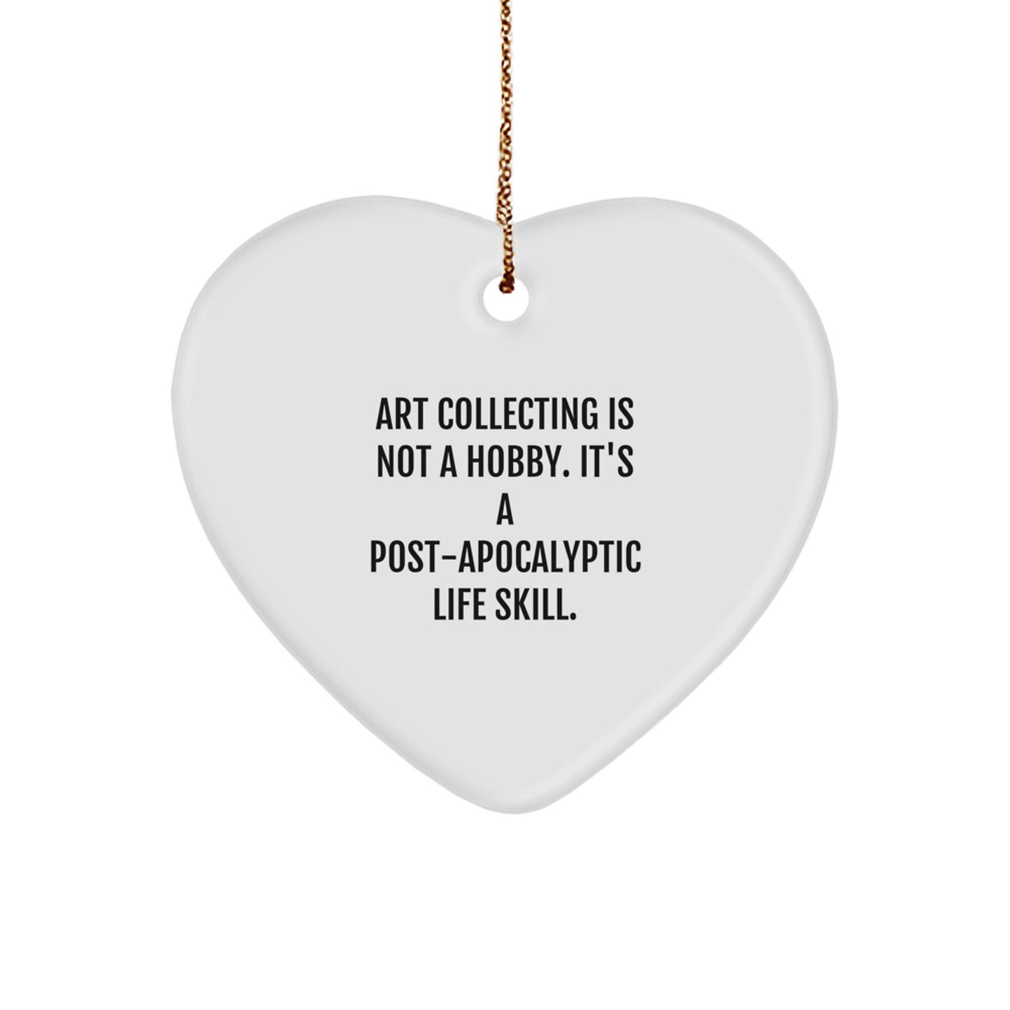 Funny Art Collecting Heart Ornament Gift for Art Collecting Men, Art Collecting Women, Art Collecting Friends Christmas Unique Gifts from Family - Image 1