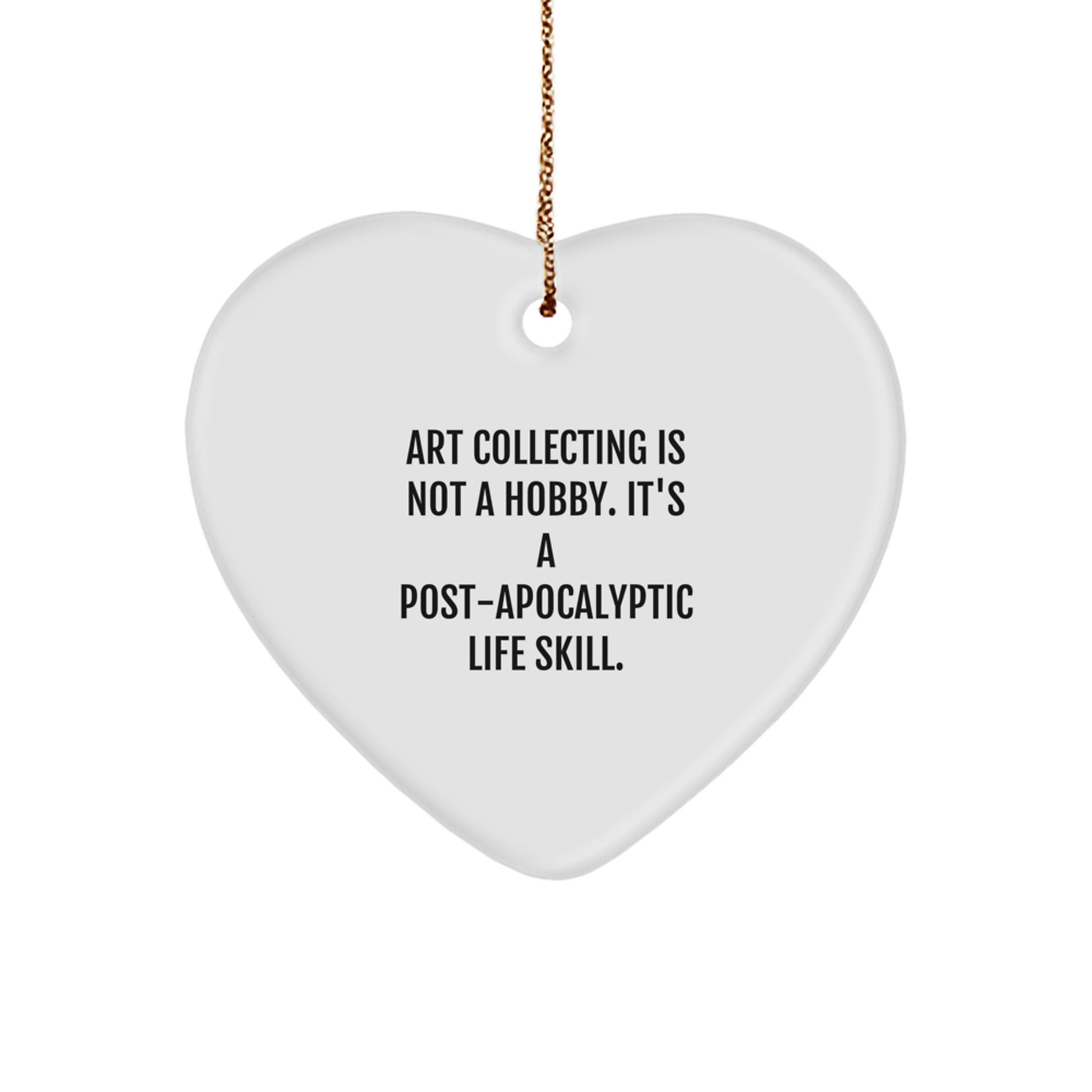 Funny Art Collecting Heart Ornament Gift for Art Collecting Men, Art Collecting Women, Art Collecting Friends Christmas Unique Gifts from Family - Image 1