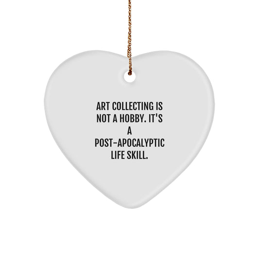 Funny Art Collecting Heart Ornament Gift for Art Collecting Men, Art Collecting Women, Art Collecting Friends Christmas Unique Gifts from Family - Image 1
