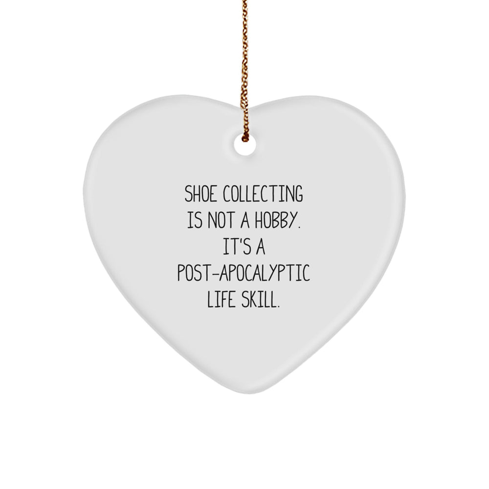 Shoe Collecting Heart Ornament Gifts for Shoe Collecting Enthusiasts from Friends, Funny Quote, Christmas Unique Decorations - Image 1