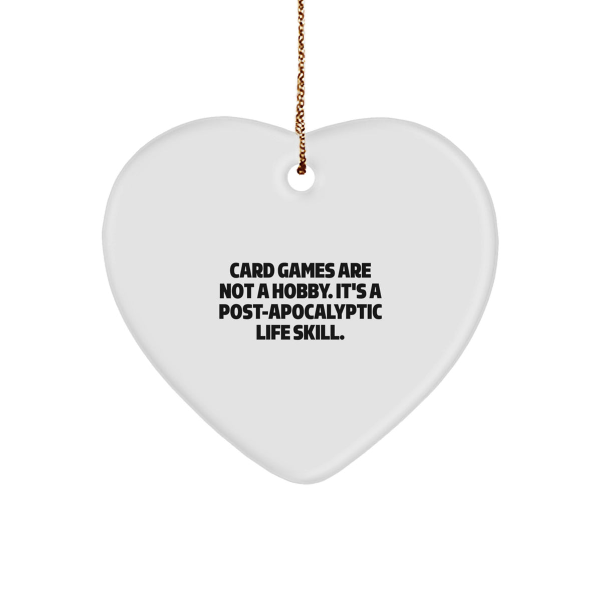 Funny Card Games Gift for Men, Unique Heart Ornament for Card Games Enthusiasts, Gifts from Friends to Family - Image 1