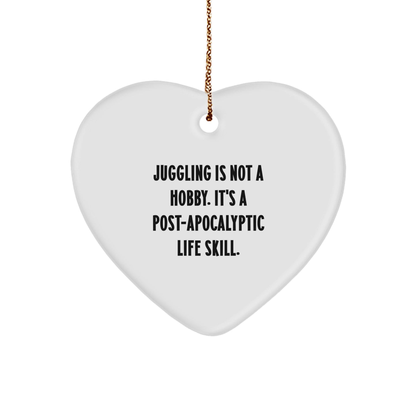 Funny Juggling Heart Ornament, Gifts from Friends for Juggling Enthusiasts, Christmas Unique Gifts for Him - Image 1