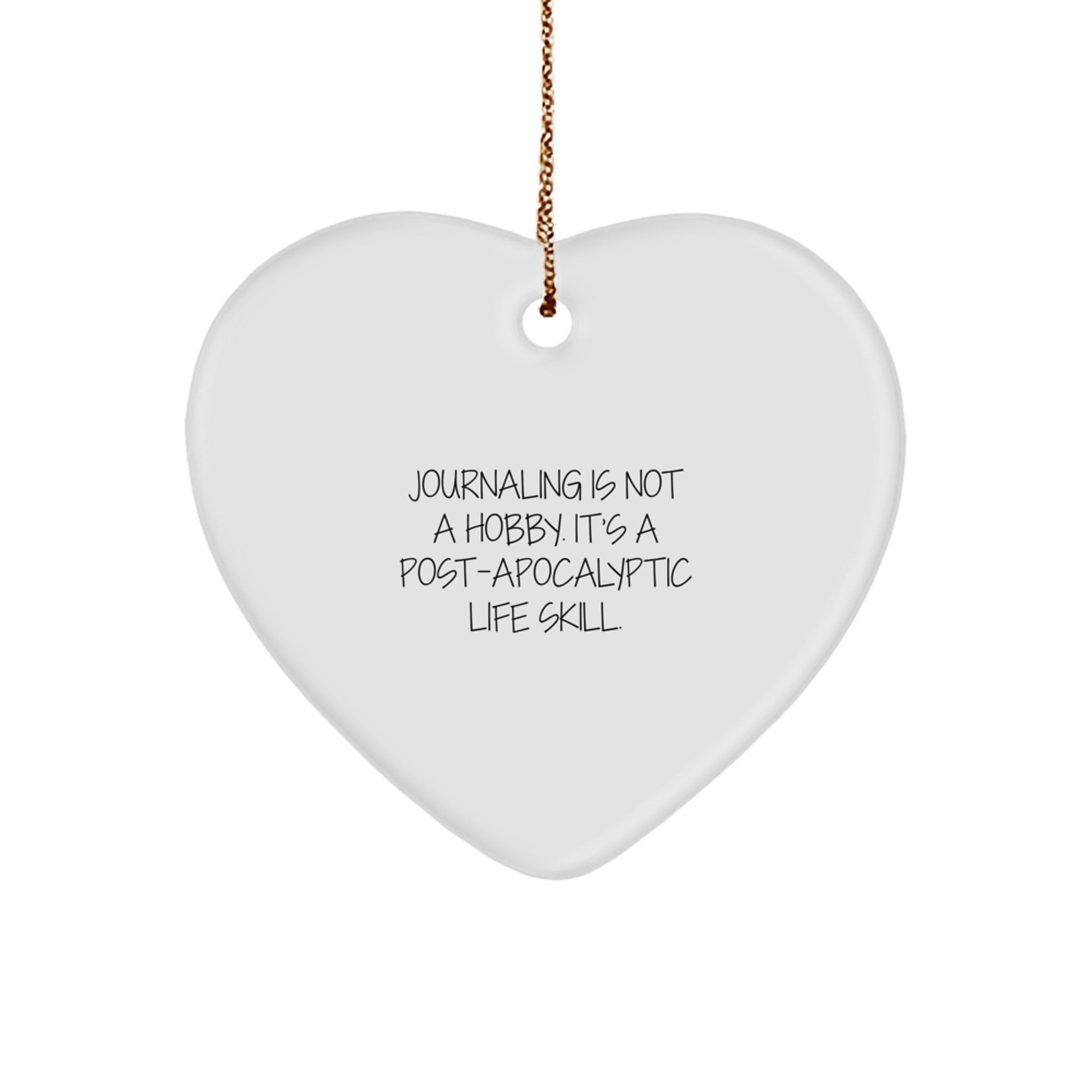 Funny Journaling Heart Ornament Gifts from Friends or Family for Christmas - Image 1