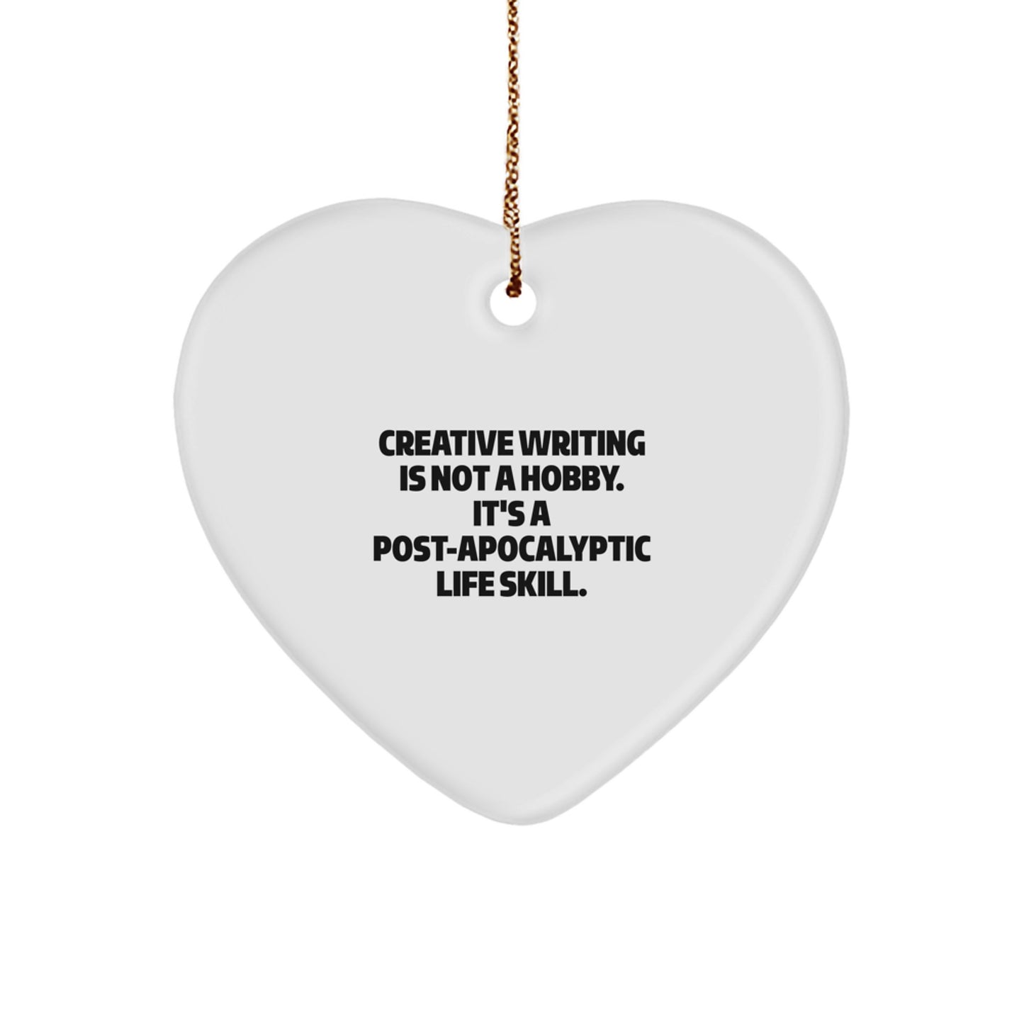 Funny Creative Writing Heart Ornament Gifts from Men to Friends and Family on Christmas Unique - Image 1