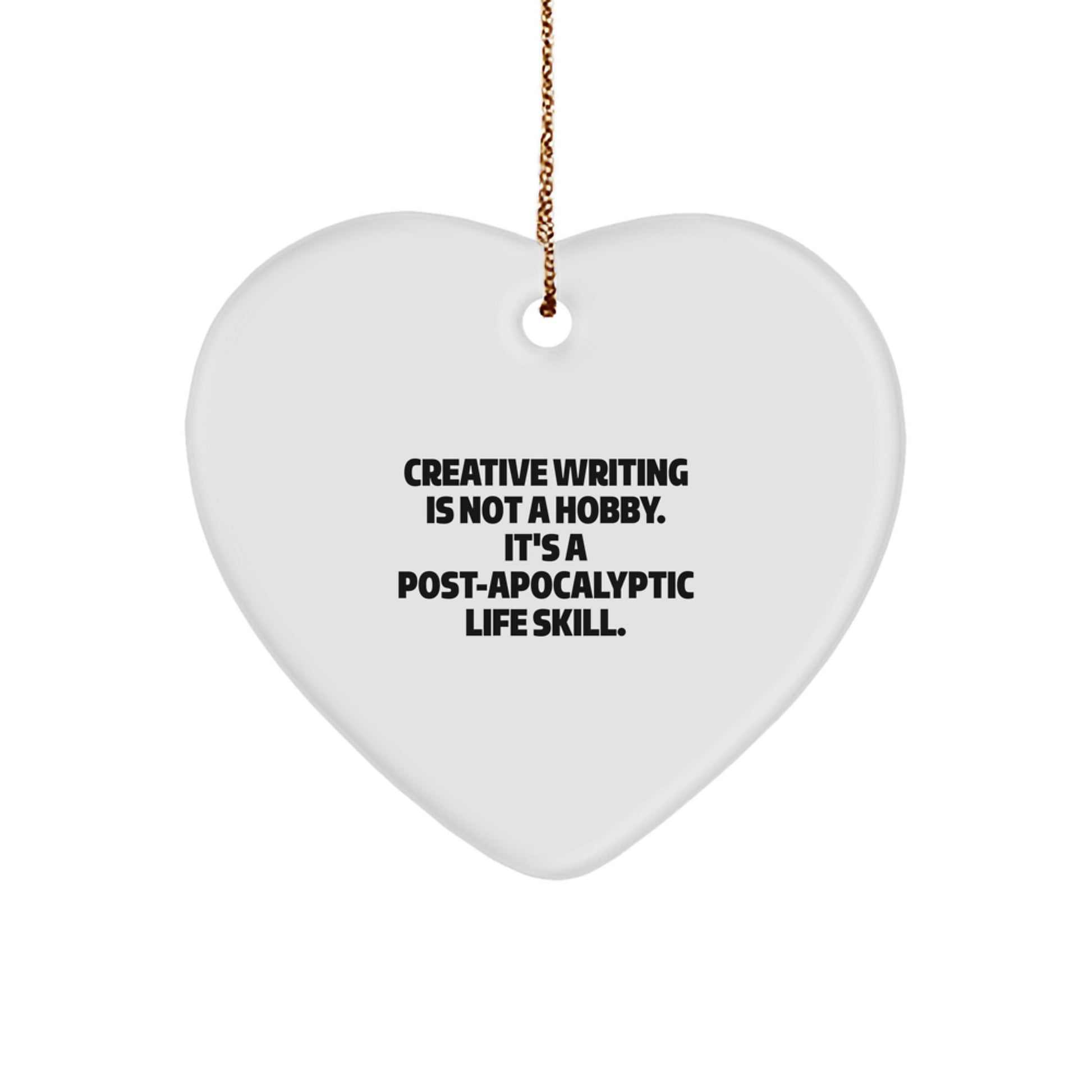 Funny Creative Writing Heart Ornament Gifts from Men to Friends and Family on Christmas Unique - Image 1