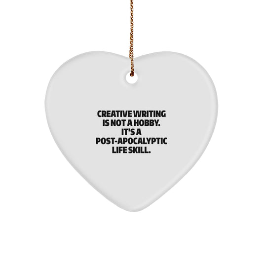 Funny Creative Writing Heart Ornament Gifts from Men to Friends and Family on Christmas Unique - Image 1