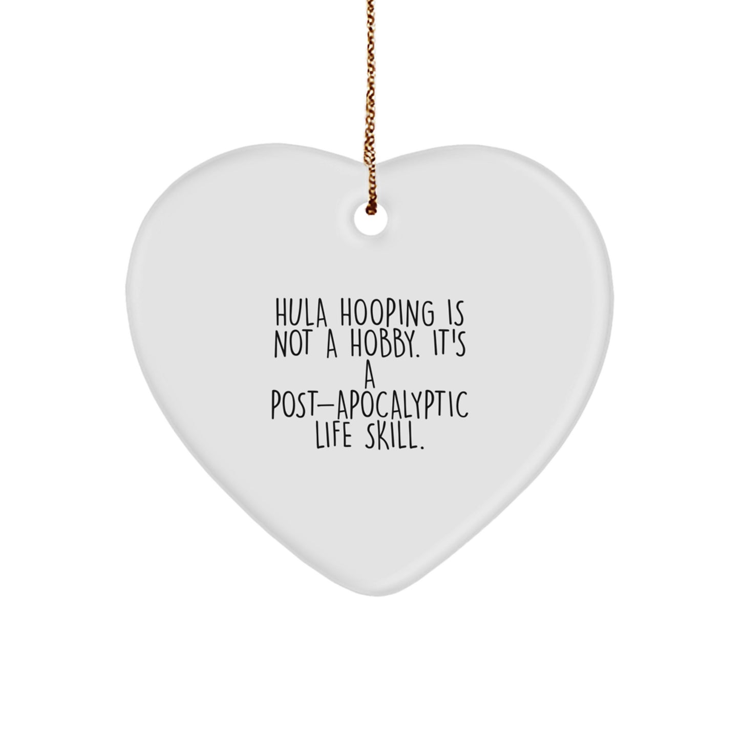 Funny Hula Hooping Gifts for Hula Hooping Lovers, Heart Ornament for Christmas Unique Gifts from Friends - Image 1