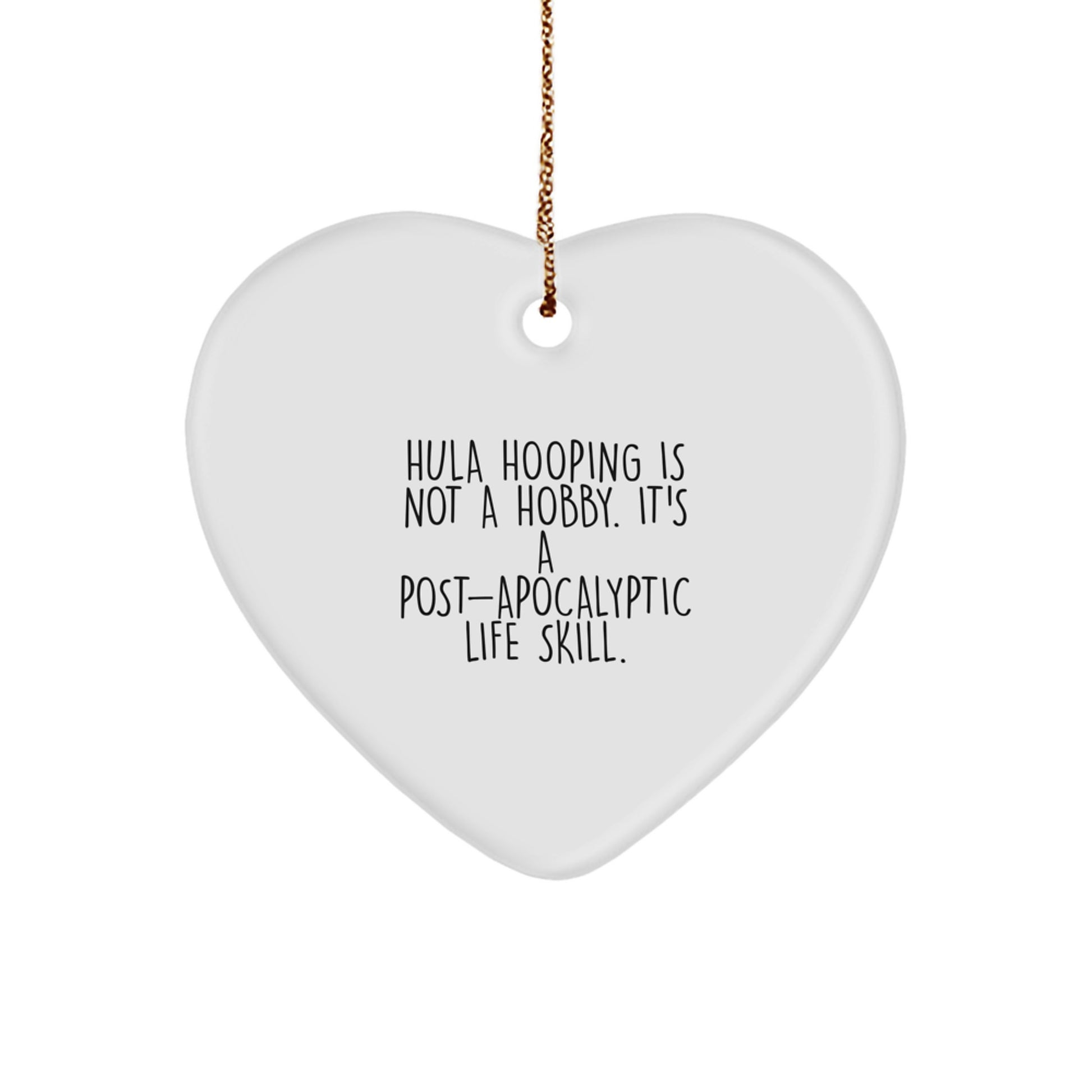 Funny Hula Hooping Gifts for Hula Hooping Lovers, Heart Ornament for Christmas Unique Gifts from Friends - Image 1
