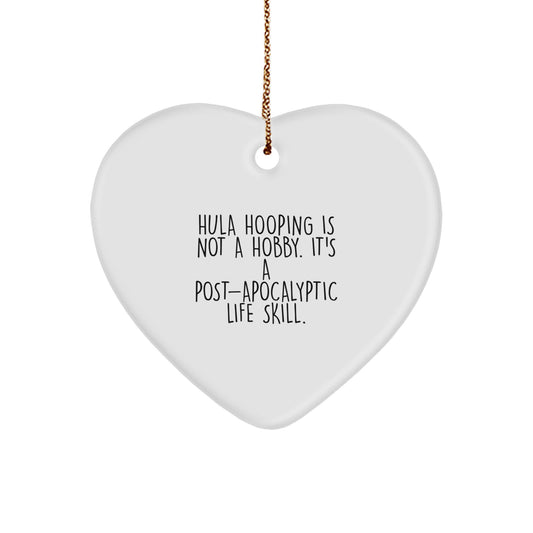 Funny Hula Hooping Gifts for Hula Hooping Lovers, Heart Ornament for Christmas Unique Gifts from Friends - Image 1