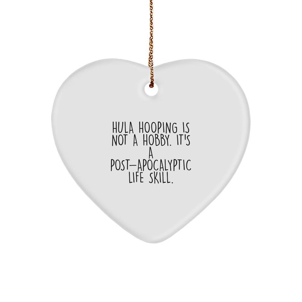 Funny Hula Hooping Gifts for Hula Hooping Lovers, Heart Ornament for Christmas Unique Gifts from Friends - Image 1