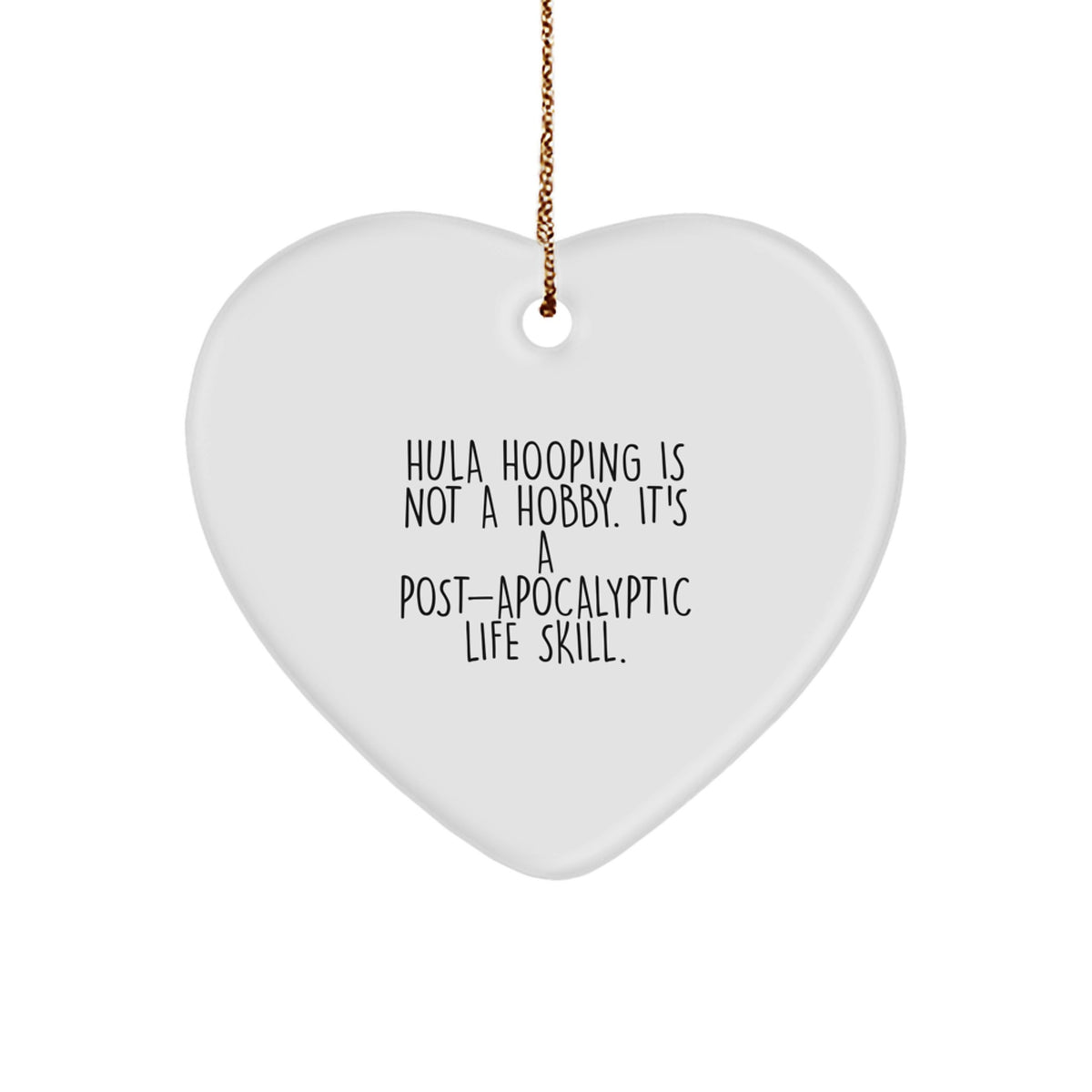 Funny Hula Hooping Gifts for Hula Hooping Lovers, Heart Ornament for Christmas Unique Gifts from Friends - Image 1