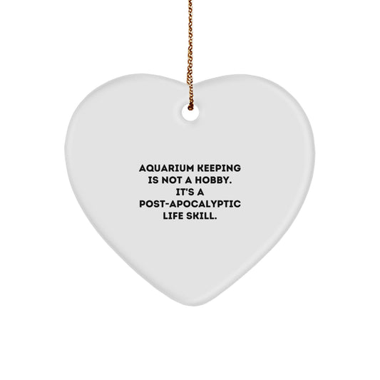 Funny Aquarium Keeping Heart Ornament Gifts from Men, Women, Friends to Family and Coworkers for Christmas Unique - Image 1