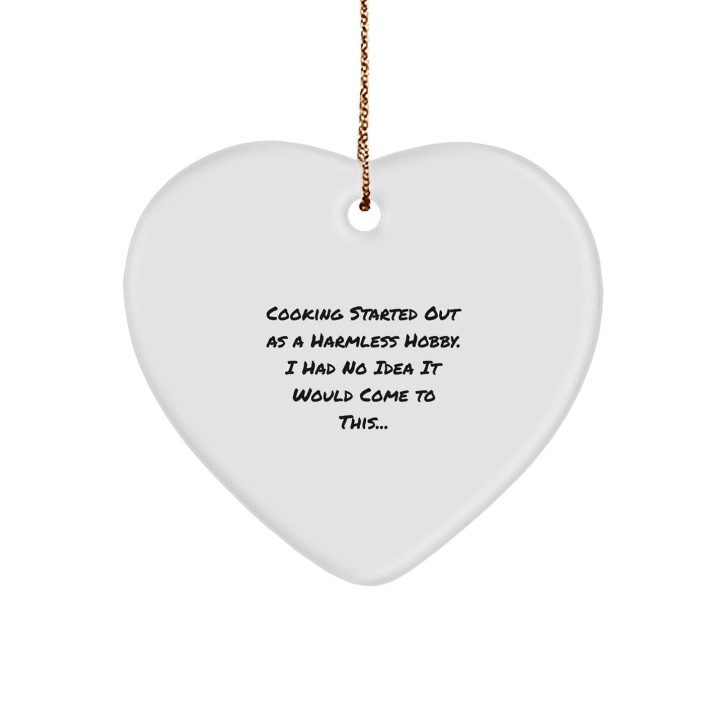 Funny Cooking Enthusiast Gifts from Family for Men, Heart Ornament for Cooking Lovers Christmas Unique Gifts - Image 1